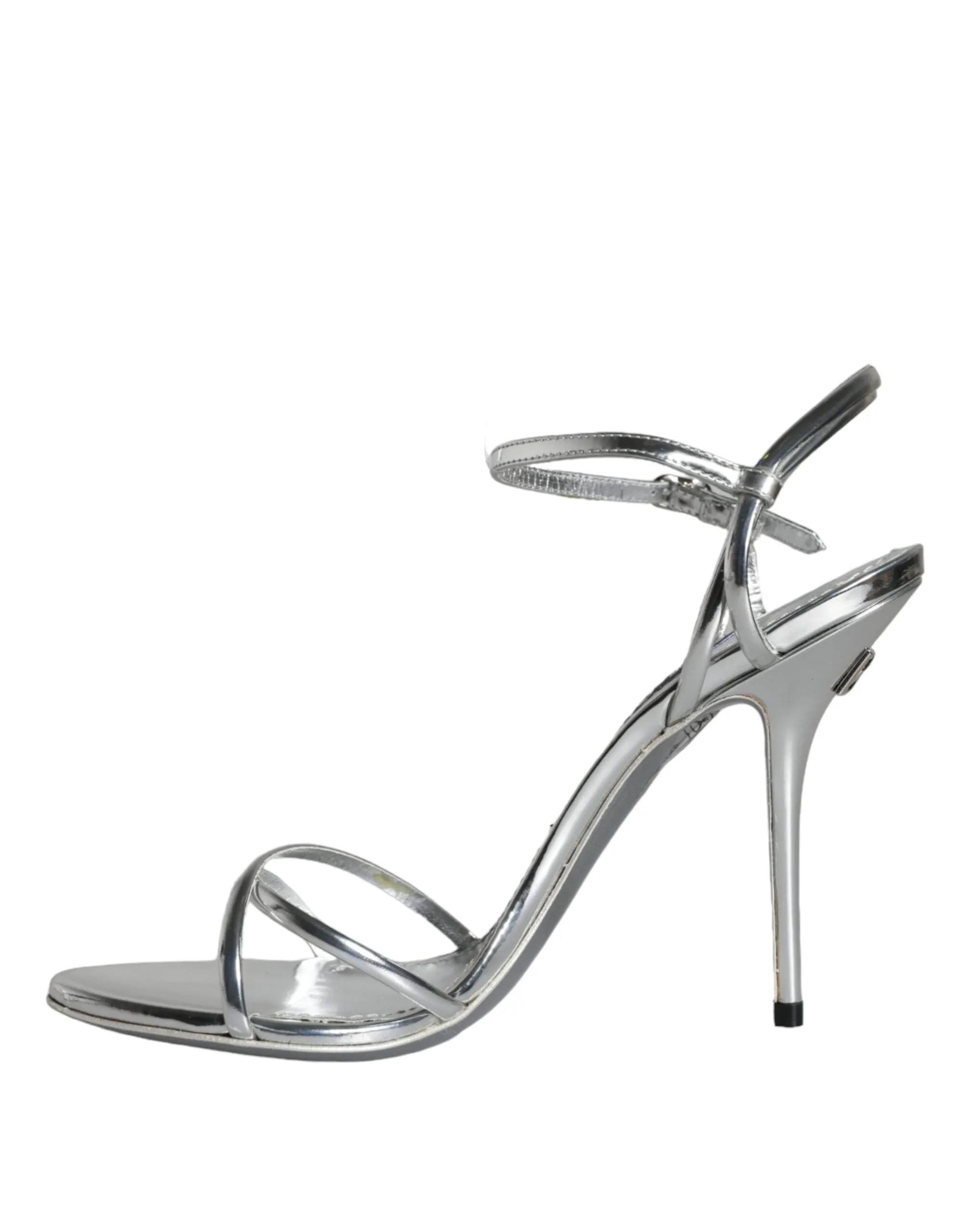 Dolce & Gabbana Silver Keira Leather Sandals
