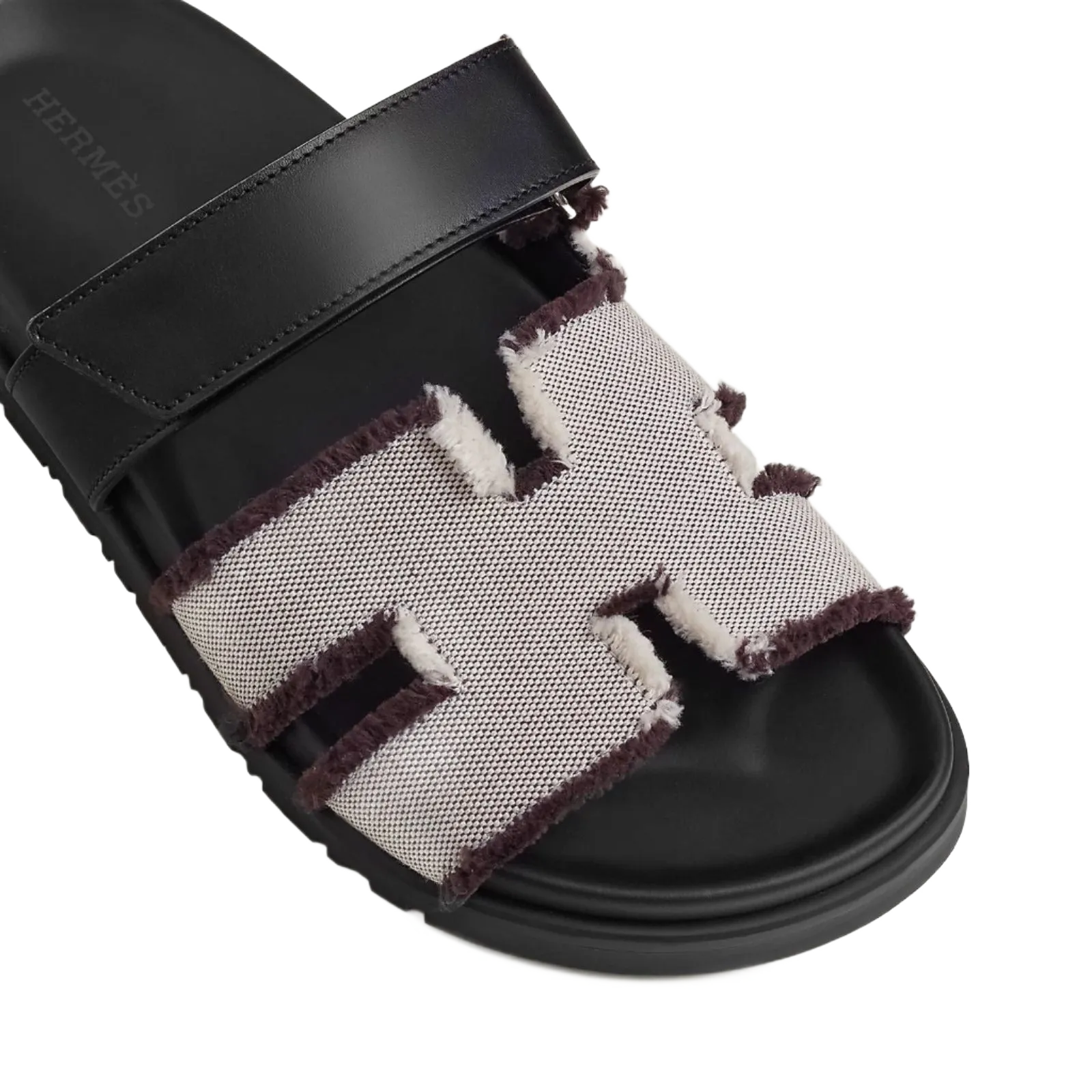 Hermes Chypre Sandals "Prunoir/Noir"