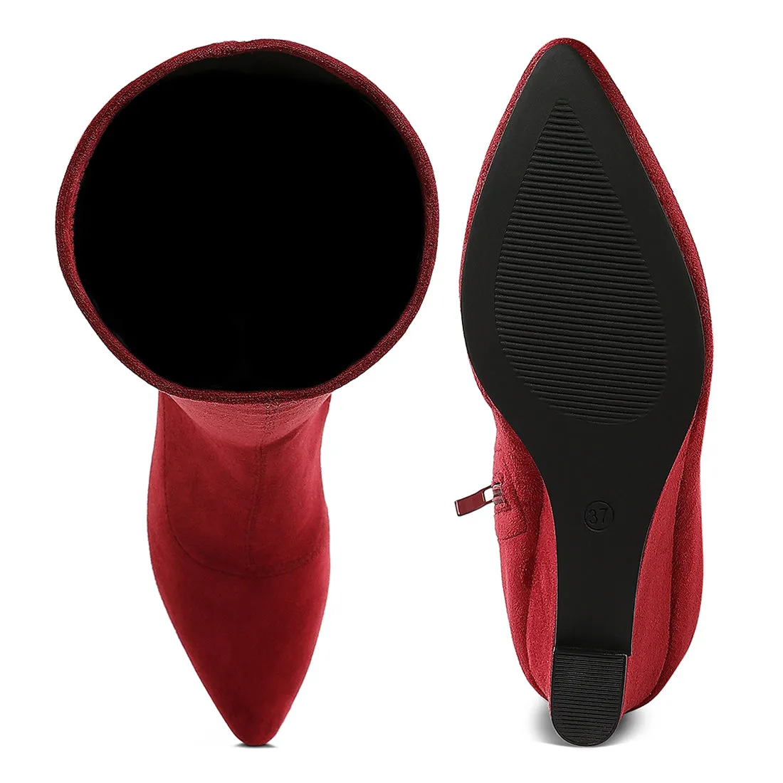 Microfiber Wedge Heel Boots